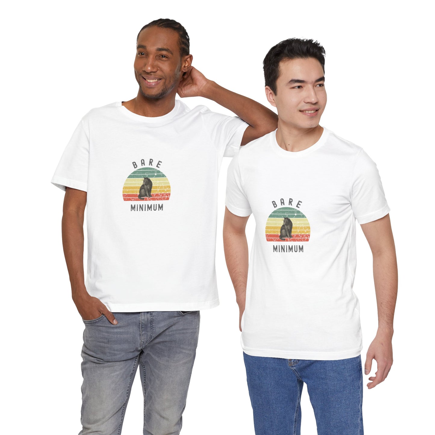 Bare Minimum T-Shirt | Retro Sunset Sloth Graphic| Funny Mental Health Tee | Soft Unisex Graphic T Shirt | Self Care Gift