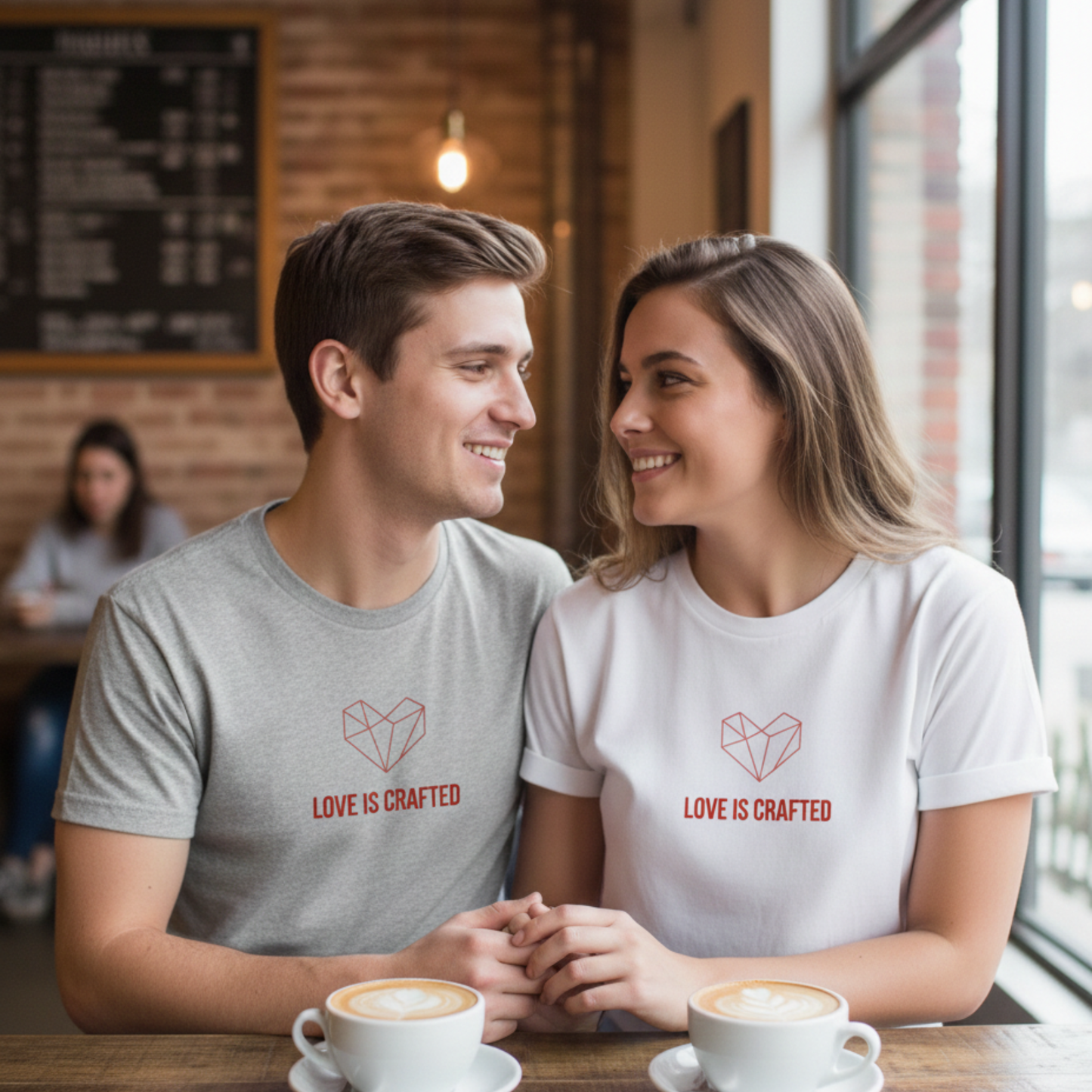 Handmade Origami Heart T-Shirt. Minimalist Valentine's Day gift for couples. 100% soft cotton, unisex fit. Perfect romantic tee for him or her. Shop now!