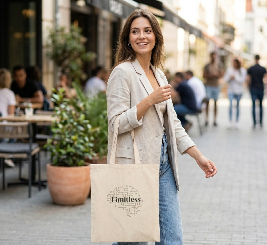 Limitless Brain Circuit Tote Bag Cotton Canvas Tote Bag | Neuroscience Art, Techy Illustration