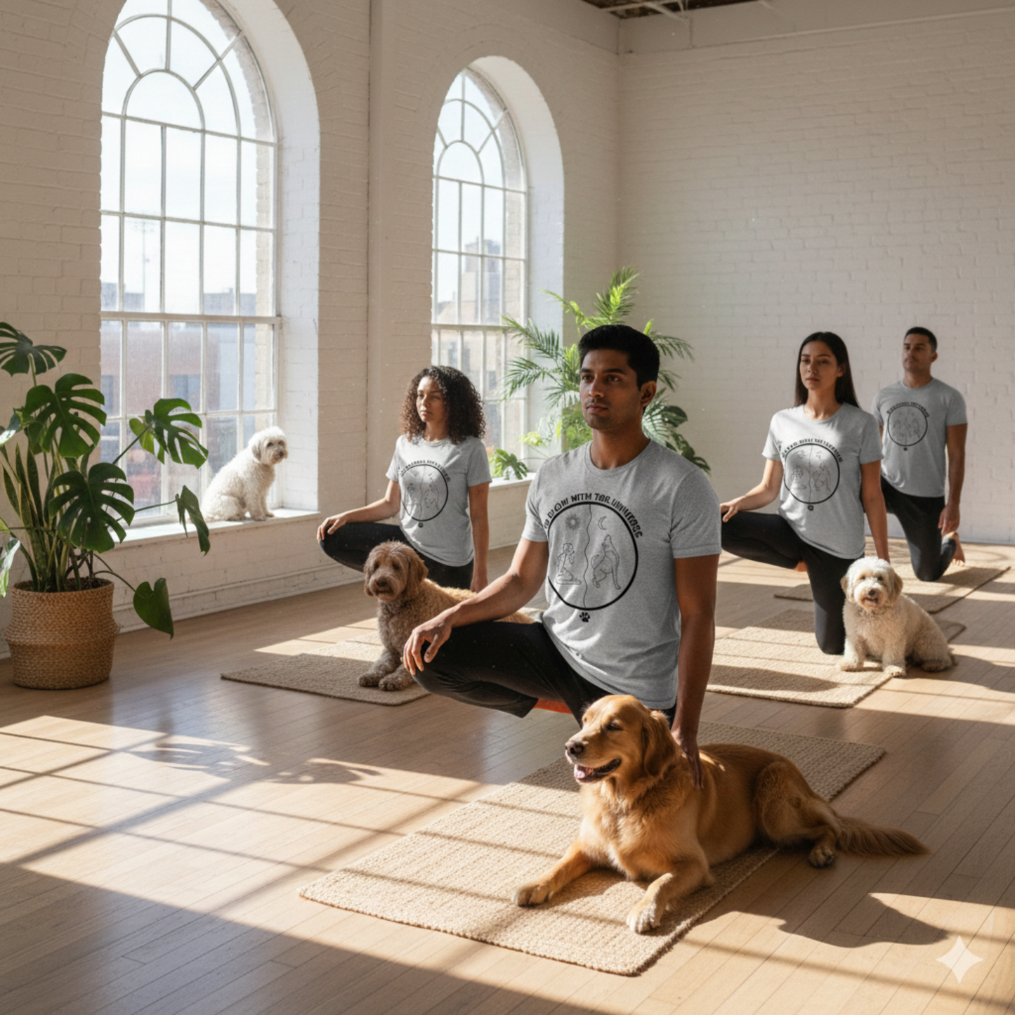 Yoga Dog Line Art | Minimalist Print-on-Demand Design (PNG, SVG)