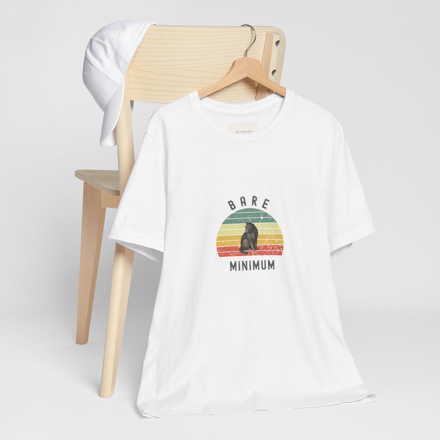 Bare Minimum T-Shirt | Retro Sunset Sloth Graphic| Funny Mental Health Tee | Soft Unisex Graphic T Shirt | Self Care Gift