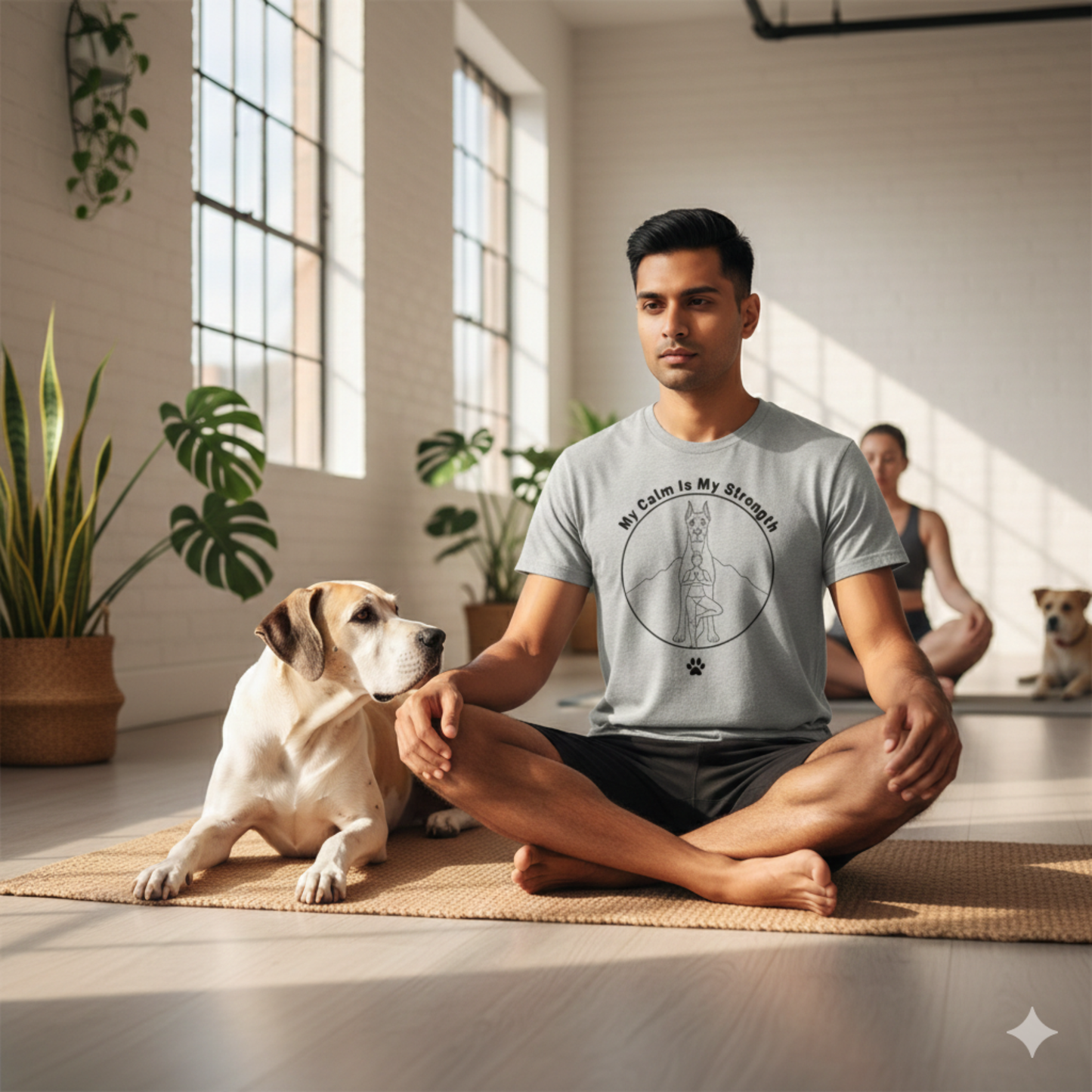 Yoga Dog Line Art | Minimalist Print-on-Demand Design (PNG, SVG)