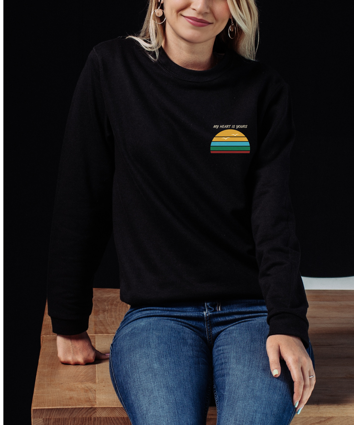 Retro Sunset Heart T-Shirt – Vintage Love Tee