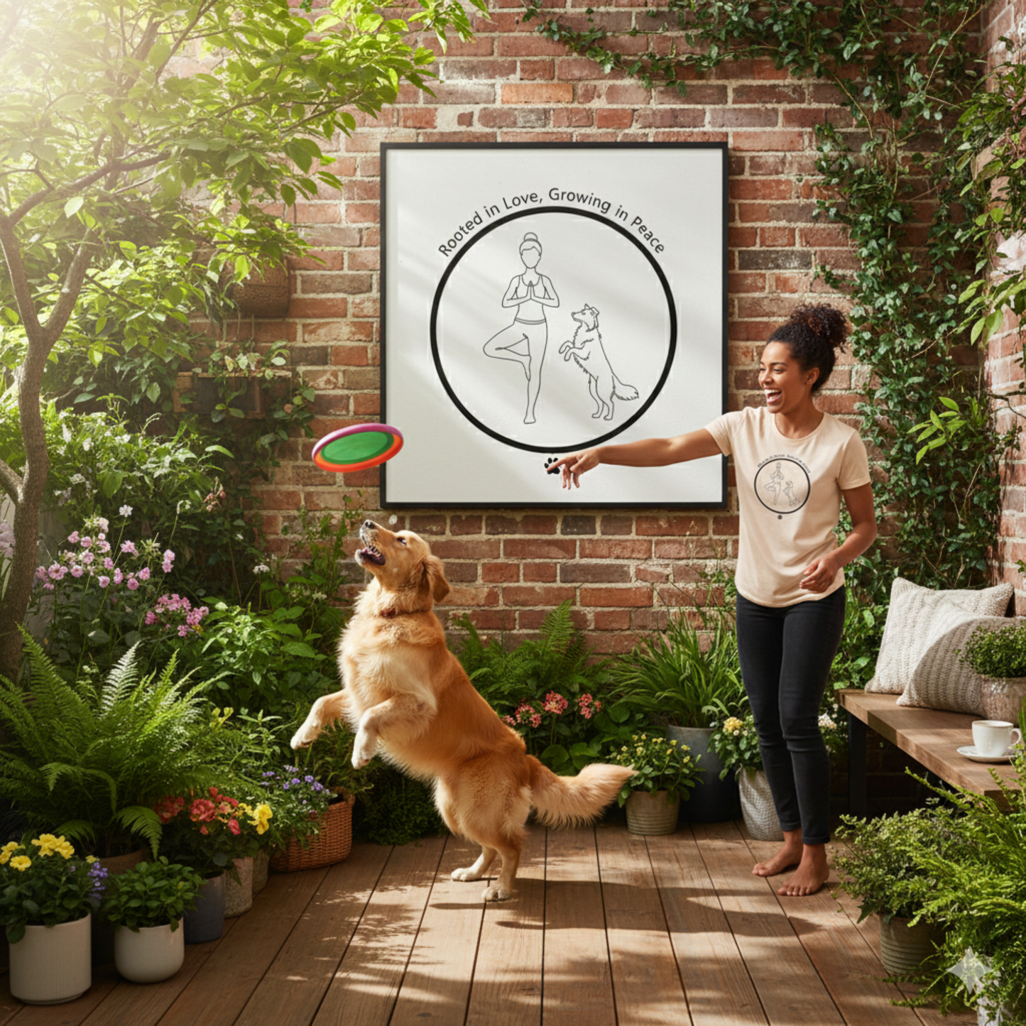 Yoga Dog Line Art | Minimalist Print-on-Demand Design (PNG, SVG)