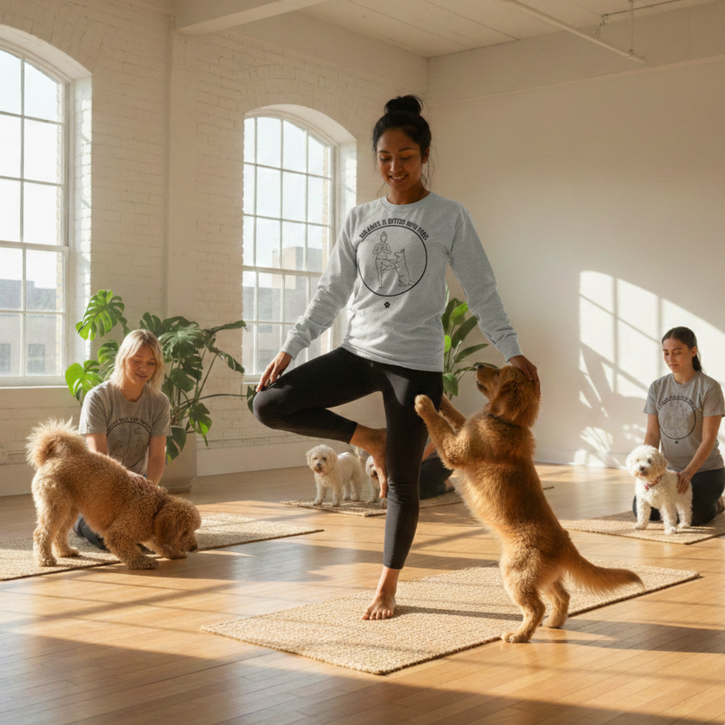 Yoga Dog Line Art | Minimalist Print-on-Demand Design (PNG, SVG)