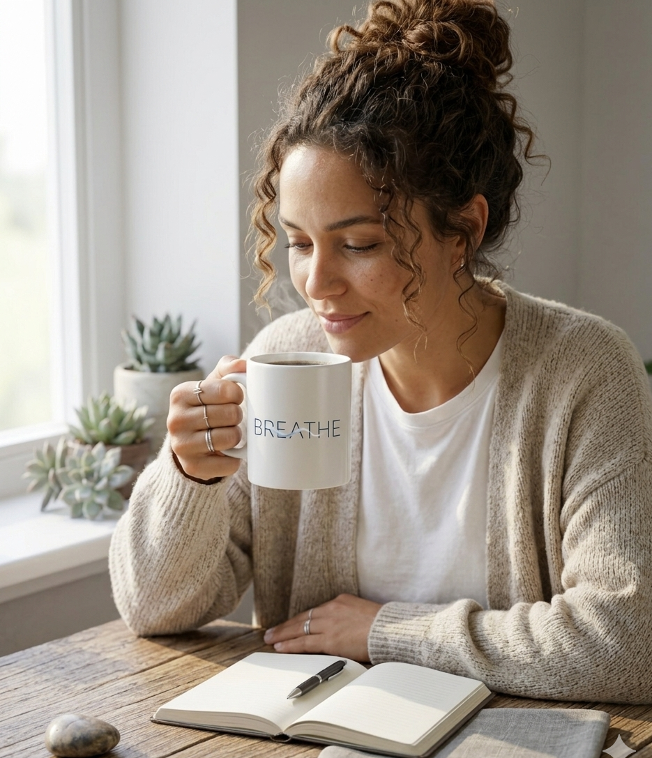 Go Slow BREATHE Mug | Self Love Coffee Tea Mug