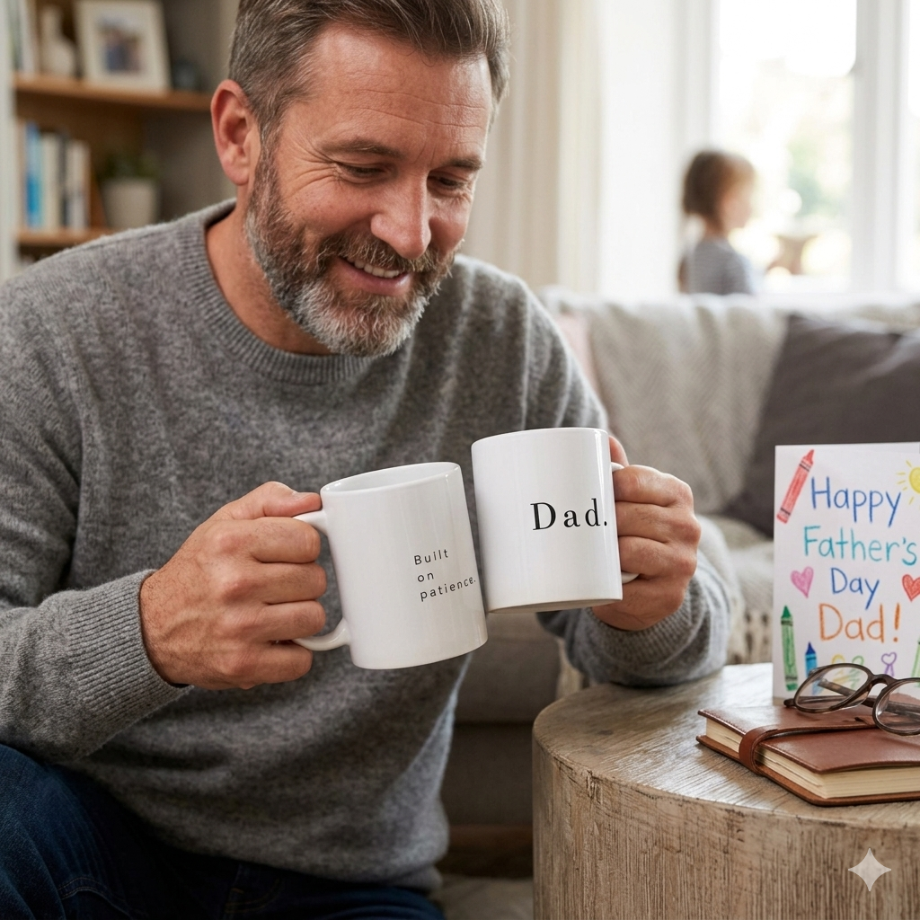 Luxury Minimalist Father’s Day Mug Design Bundle |Modern Dad Gift Print | Scandi Coffee Cup Design