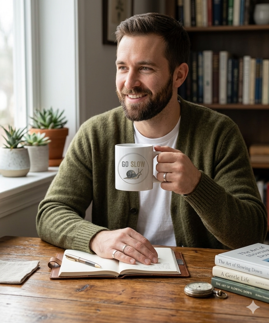 Go Slow BREATHE Mug | Self Love Coffee Tea Mug